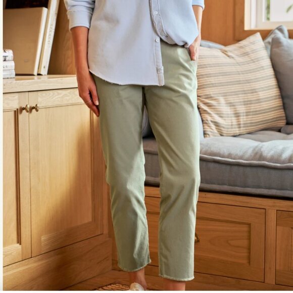 Frank & Eileen Wicklow Italian Chino Pant In Sage SIZE 6 - Picture 1 of 6